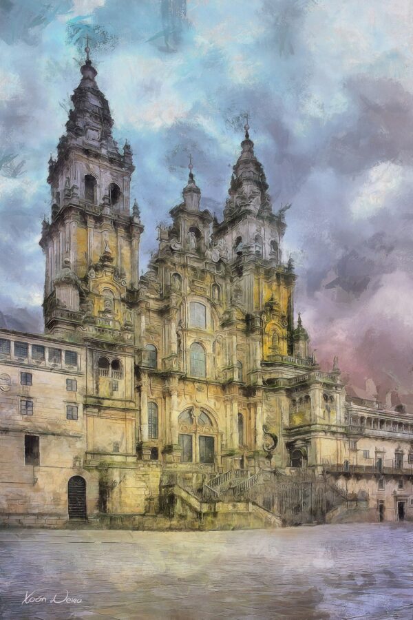Santiago de Compostela, La Catedral, dia de tormenta