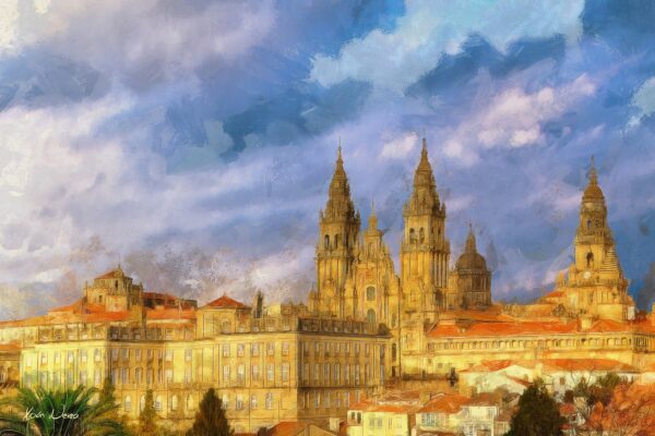 Santiago de Compostela, La Catedral, vista desde la Alameda 2